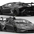 High Performance Black Race Car With Streamlined Design Rear Wing And Sporty Exterior