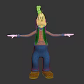 Goofy Character Figure With Green Hat Orange Shirt Blue Pants