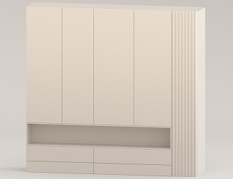 Simple background wall wardrobe 3d model