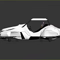 Silver Metallic Flying Car With Four Rotors And Purple Seats Futuristic Design
