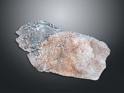 Ore Specimen Display Equipment With Textured Surface And Metallic Particles 3d model
