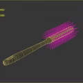 Black Hair Brush With Dense Bristles And Ergonomic Handle For Daily Hair Care