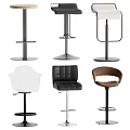 Modern Middle Style Bar Stool 3d model