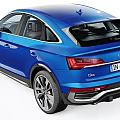 Blue Audi SUV Front And Rear View 3d model