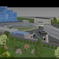 Industrial Plant Complex Aerial View Featuring Multiple Buildings Greenery Waterfront And Roads