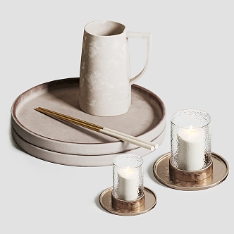 Modern Tableware Combination 3d model