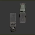 Two Military Trucks Camouflage And Green Open Cargo Bed 3D Rendering