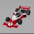 Red And White Formula One Racing Car With Number 2 And Goodyear Logo
