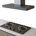 Range Hood Gas Stove Kitchen Appliances Stove 3d model