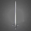 Silver Decorative Sword Inspired Fashion Accessory For Clothing Design