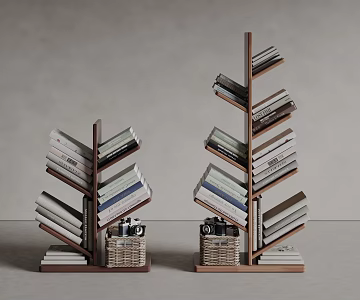 Natuzzi Bookshelf Storage Shelf Books 3d model