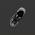 Trendy Sports Sneakers In White Black Pink With Thick Sole And Lace Up Design