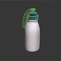 Sleek White Reusable Water Bottle With Black Lid And Portable Handle Design