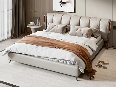 Modern Double Bed 3d model