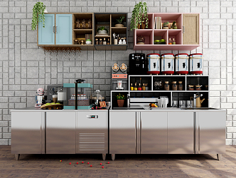 Modern Workbench Milk Tea Coffee Shop Operation Workbench 3d model