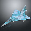 Scale Blue Green Camouflage Fighter Jet Model With Missiles In Aerospace