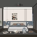 Bright Kids Room With Playful Toys Soft Rug Bed And Decorative Wall Art