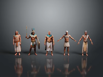 Egyptian gods Pravah warrior mythological figure ancient king Viking warrior Viking Viking warrior warrior guard 3d model