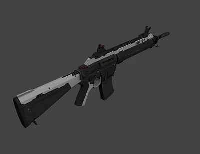 modern gun firearms submachine gun machine gun 3d model