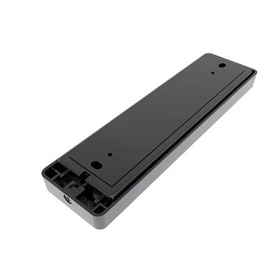 Durable Black Rectangular Electronic Accessory Base Module With Holes And Ports 3d model