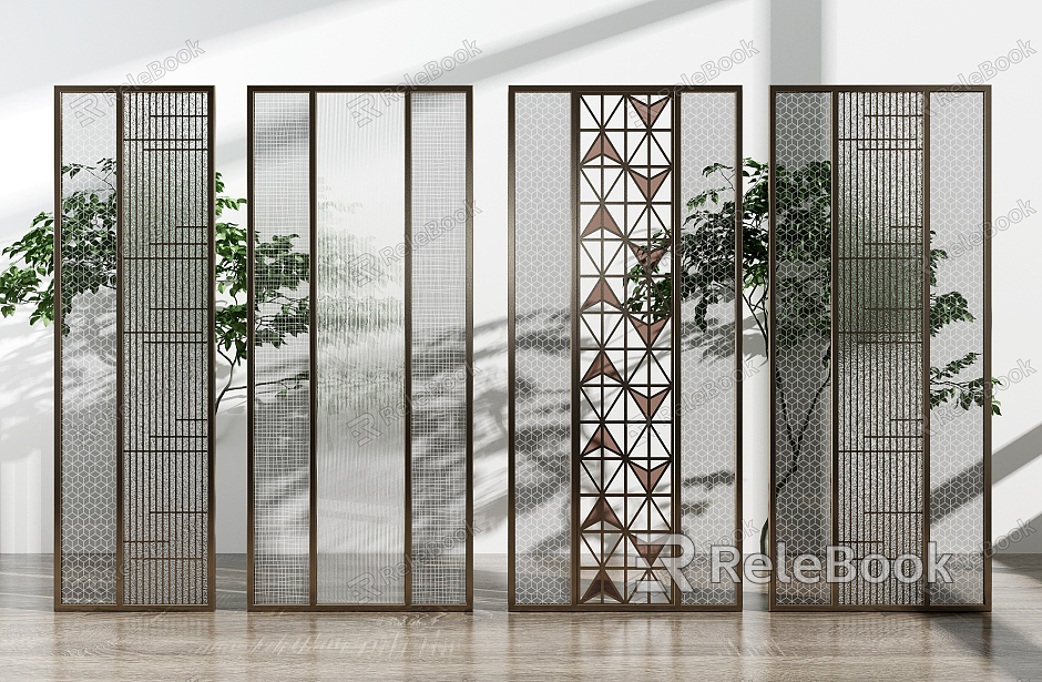 Modern partition screen partition combination model