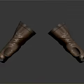 Ancient Metal Bracers Pair With Ornate Design Shiny Surface And Dark Background