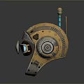 Tactical Weapon Helmet Featuring Retro Metal Construction Blue Lens Goggles Side Dial And Top Antenna