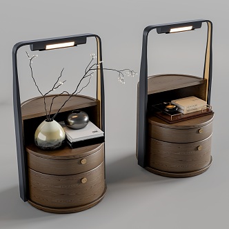 New Chinese bedside table 3d model