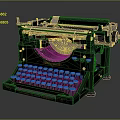 Vintage Mechanical Typewriter With Classic Black Design And Retro Keys