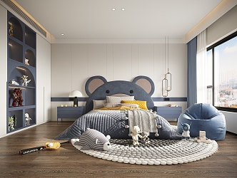 Modern Children's Room Boys Room 3d model