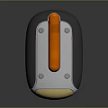 Stylish Water Vehicle Design With Orange Handle White Gray Body And Gold Light