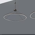 Elegant Swing Door Design With Two Hanging Pendant Lights And Shadow Effects 3d model