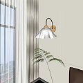 flower type wall lamp 3d model