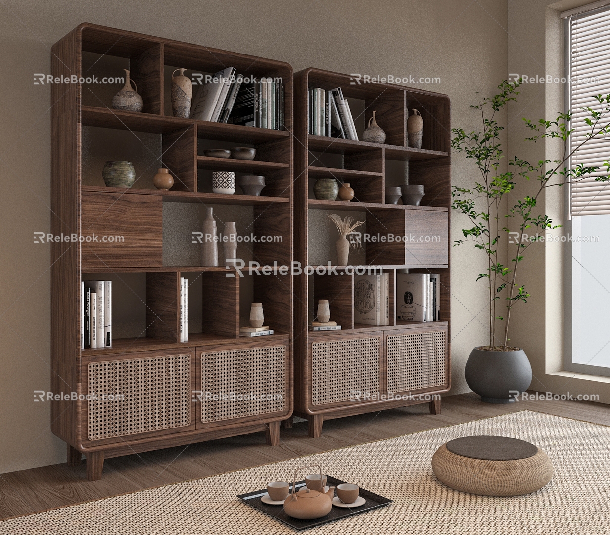 Quiet Bookcase Shelf 3d model