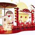 New Chinese Mid-Autumn Festival Beauty Chen Display Design Red Beauty Chen 3d model