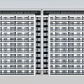 Modern High Rise Apartment Building Exterior With Trees Road And Urban Landscape