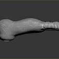 Realistic Human Foot Organ 3D Render With Textured White Surface And Reflective Dark Background