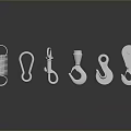 Industrial Metal Hardware Equipment With Spring Hooks Shackles And Eye Bolts