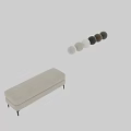 Upholstered Sofa Bench With Metal Legs And Multiple Color Options