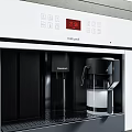 Modern Black Kitchen Appliances Collection With Gas Stove Refrigerator Coffee Maker And Oven
