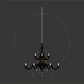 Classic Vintage Metal Chandelier Design With Crystal Decorations And Candle Shaped Bulbs