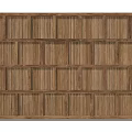 Elegant Modern Ceiling Design Featuring Wooden Grid Panels and Natural Finish