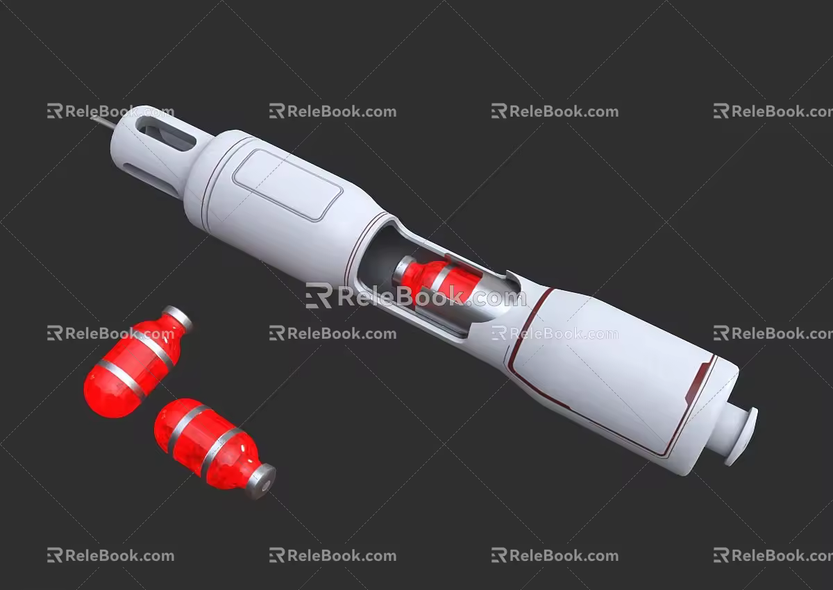 Syringe PBR Next Generation Drug Injection Medical Syringe 3d model