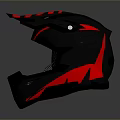 Black And Red Tactical Military Helmet With Ventilation System And Protective Gear Design
