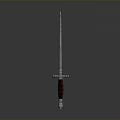 Classic Medieval Sword As Historical Weapon With Metal Blade Wooden Handle And Decorative Hilt