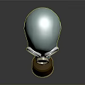 Blue Tactical Gas Mask Weapon With White Circular Lenses And Brown Filter