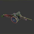 Ancient Historical Cannon With Metal Wheels And Rusty Metal Structure