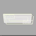 Modern Rectangular Acrylic Ceiling Light With LED Illuminated Sleek Geometric Design