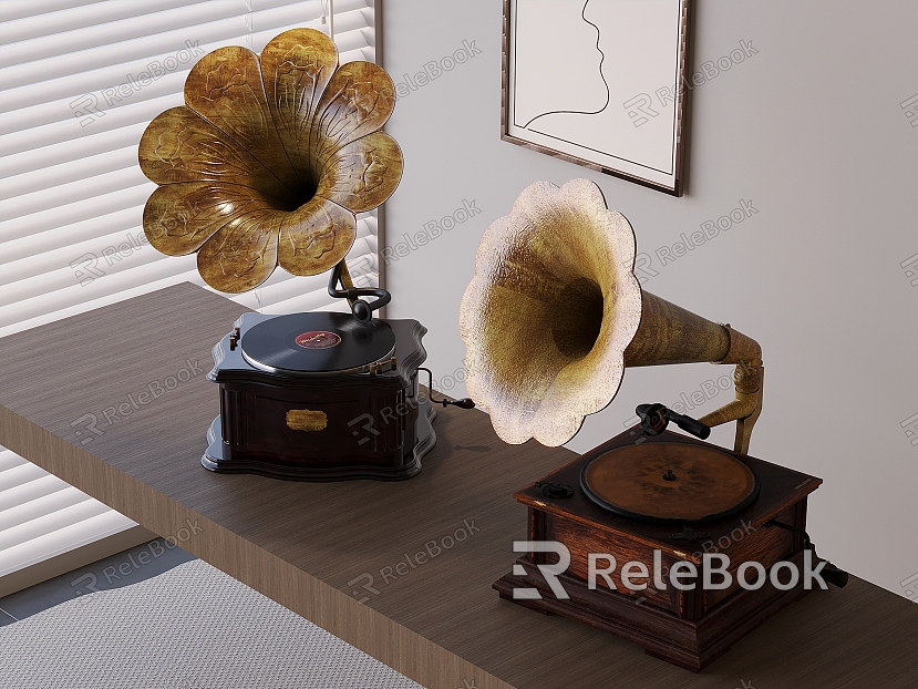 phonograph record player sound model