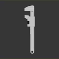 Blue Metal Adjustable Wrench with Shiny Reflective Surface and Durable Build